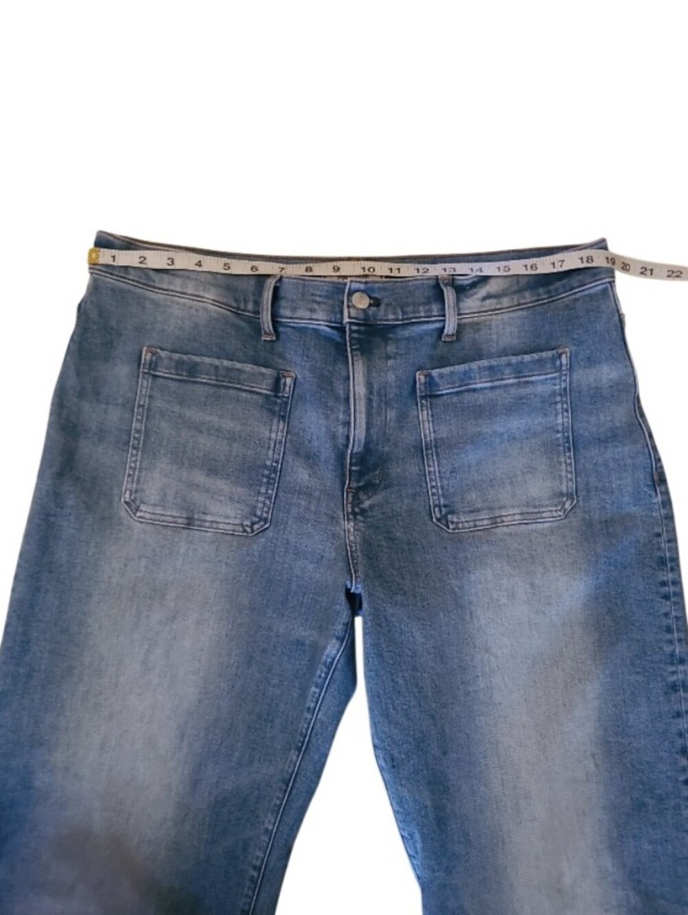 Madewell The Emmett Wide Leg Jeans Light Wash Sailor Fisherman Denim - Picture 14 of 16